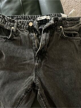 ZARA Washed Black Gray Denim Jeans